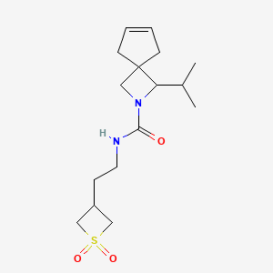 N-[2-(1,1-dioxothietan-3-yl)ethyl]-3-propan-2-yl-2-azaspiro[3.4]oct-6-ene-2-carboxamide