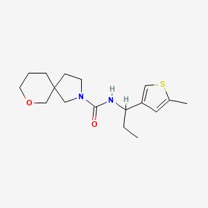 N-[1-(5-methylthiophen-3-yl)propyl]-7-oxa-2-azaspiro[4.5]decane-2-carboxamide