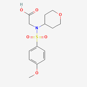 2-[(4-Methoxyphenyl)sulfonyl-(oxan-4-yl)amino]acetic acid