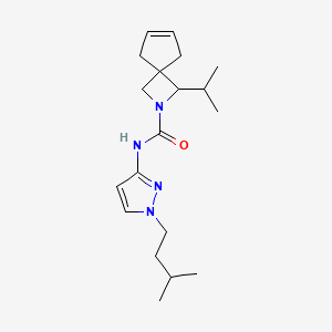 N-[1-(3-methylbutyl)pyrazol-3-yl]-3-propan-2-yl-2-azaspiro[3.4]oct-6-ene-2-carboxamide