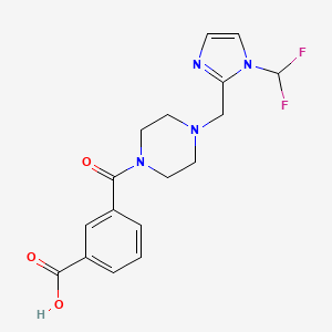 3-[4-[[1-(Difluoromethyl)imidazol-2-yl]methyl]piperazine-1-carbonyl]benzoic acid