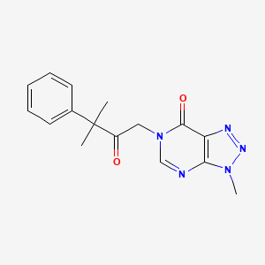 molecular formula C16H17N5O2 B6978629 3-Methyl-6-(3-methyl-2-oxo-3-phenylbutyl)triazolo[4,5-d]pyrimidin-7-one 