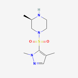 molecular formula C10H18N4O2S B6978684 (3R)-1-(2,4-dimethylpyrazol-3-yl)sulfonyl-3-methylpiperazine 