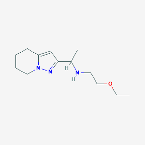 molecular formula C13H23N3O B6978697 N-(2-ethoxyethyl)-1-(4,5,6,7-tetrahydropyrazolo[1,5-a]pyridin-2-yl)ethanamine 