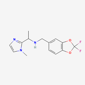 N-[(2,2-difluoro-1,3-benzodioxol-5-yl)methyl]-1-(1-methylimidazol-2-yl)ethanamine