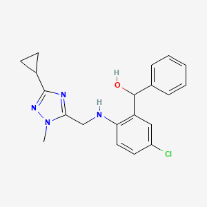 [5-Chloro-2-[(5-cyclopropyl-2-methyl-1,2,4-triazol-3-yl)methylamino]phenyl]-phenylmethanol