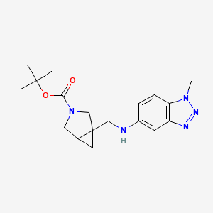 Tert-butyl 1-[[(1-methylbenzotriazol-5-yl)amino]methyl]-3-azabicyclo[3.1.0]hexane-3-carboxylate