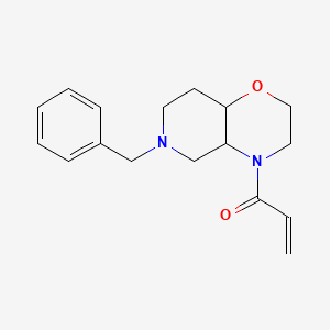 1-(6-benzyl-3,4a,5,7,8,8a-hexahydro-2H-pyrido[4,3-b][1,4]oxazin-4-yl)prop-2-en-1-one