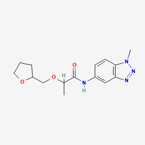 N-(1-methylbenzotriazol-5-yl)-2-(oxolan-2-ylmethoxy)propanamide