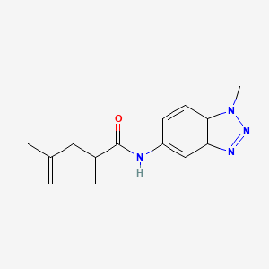 molecular formula C14H18N4O B6978777 2,4-dimethyl-N-(1-methylbenzotriazol-5-yl)pent-4-enamide 