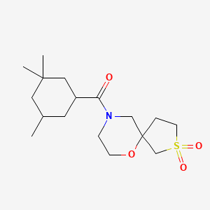 (2,2-Dioxo-6-oxa-2lambda6-thia-9-azaspiro[4.5]decan-9-yl)-(3,3,5-trimethylcyclohexyl)methanone