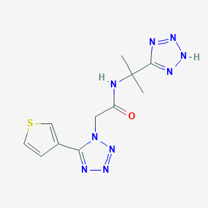 N-[2-(2H-tetrazol-5-yl)propan-2-yl]-2-(5-thiophen-3-yltetrazol-1-yl)acetamide