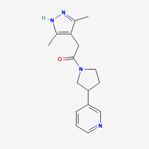 2-(3,5-dimethyl-1H-pyrazol-4-yl)-1-(3-pyridin-3-ylpyrrolidin-1-yl)ethanone