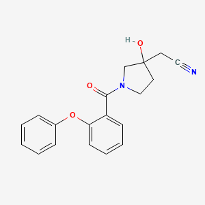 2-[3-Hydroxy-1-(2-phenoxybenzoyl)pyrrolidin-3-yl]acetonitrile