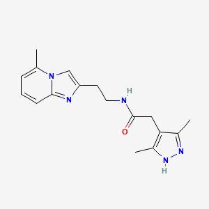 2-(3,5-dimethyl-1H-pyrazol-4-yl)-N-[2-(5-methylimidazo[1,2-a]pyridin-2-yl)ethyl]acetamide