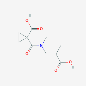 molecular formula C10H15NO5 B6978833 1-[2-Carboxypropyl(methyl)carbamoyl]cyclopropane-1-carboxylic acid 