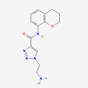 1-(2-aminoethyl)-N-(3,4-dihydro-2H-chromen-8-yl)triazole-4-carboxamide