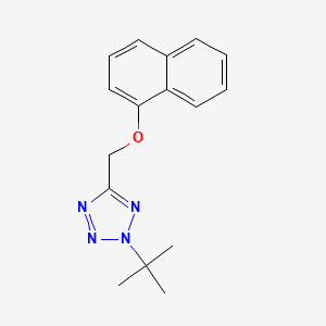 molecular formula C16H18N4O B6978892 2-Tert-butyl-5-(naphthalen-1-yloxymethyl)tetrazole 