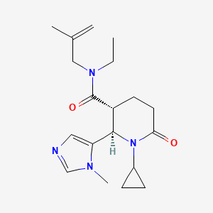 molecular formula C19H28N4O2 B6978904 (2R,3R)-1-cyclopropyl-N-ethyl-2-(3-methylimidazol-4-yl)-N-(2-methylprop-2-enyl)-6-oxopiperidine-3-carboxamide 