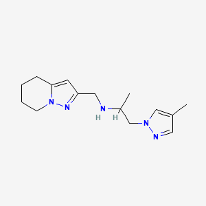 1-(4-methylpyrazol-1-yl)-N-(4,5,6,7-tetrahydropyrazolo[1,5-a]pyridin-2-ylmethyl)propan-2-amine