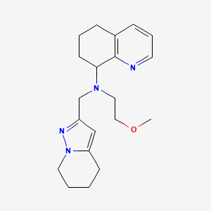 N-(2-methoxyethyl)-N-(4,5,6,7-tetrahydropyrazolo[1,5-a]pyridin-2-ylmethyl)-5,6,7,8-tetrahydroquinolin-8-amine