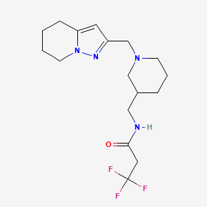 3,3,3-trifluoro-N-[[1-(4,5,6,7-tetrahydropyrazolo[1,5-a]pyridin-2-ylmethyl)piperidin-3-yl]methyl]propanamide