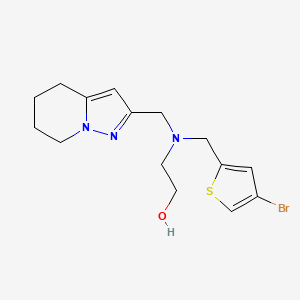 2-[(4-Bromothiophen-2-yl)methyl-(4,5,6,7-tetrahydropyrazolo[1,5-a]pyridin-2-ylmethyl)amino]ethanol