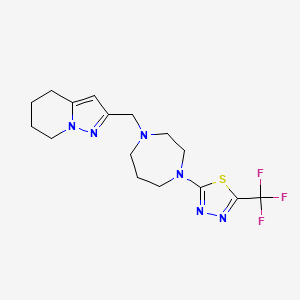 2-[4-(4,5,6,7-Tetrahydropyrazolo[1,5-a]pyridin-2-ylmethyl)-1,4-diazepan-1-yl]-5-(trifluoromethyl)-1,3,4-thiadiazole