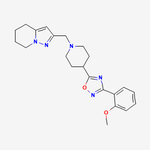 3-(2-Methoxyphenyl)-5-[1-(4,5,6,7-tetrahydropyrazolo[1,5-a]pyridin-2-ylmethyl)piperidin-4-yl]-1,2,4-oxadiazole