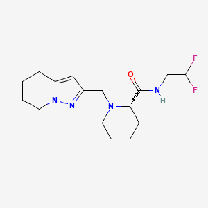 (2S)-N-(2,2-difluoroethyl)-1-(4,5,6,7-tetrahydropyrazolo[1,5-a]pyridin-2-ylmethyl)piperidine-2-carboxamide