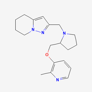 2-[[2-[(2-Methylpyridin-3-yl)oxymethyl]pyrrolidin-1-yl]methyl]-4,5,6,7-tetrahydropyrazolo[1,5-a]pyridine