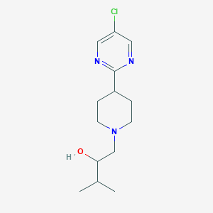 molecular formula C14H22ClN3O B6978991 1-[4-(5-Chloropyrimidin-2-yl)piperidin-1-yl]-3-methylbutan-2-ol 