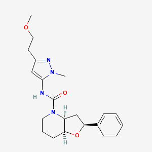 (2S,3aS,7aS)-N-[5-(2-methoxyethyl)-2-methylpyrazol-3-yl]-2-phenyl-3,3a,5,6,7,7a-hexahydro-2H-furo[3,2-b]pyridine-4-carboxamide