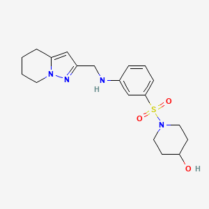 1-[3-(4,5,6,7-Tetrahydropyrazolo[1,5-a]pyridin-2-ylmethylamino)phenyl]sulfonylpiperidin-4-ol