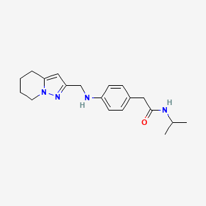 N-propan-2-yl-2-[4-(4,5,6,7-tetrahydropyrazolo[1,5-a]pyridin-2-ylmethylamino)phenyl]acetamide