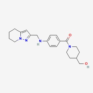 [4-(Hydroxymethyl)piperidin-1-yl]-[4-(4,5,6,7-tetrahydropyrazolo[1,5-a]pyridin-2-ylmethylamino)phenyl]methanone