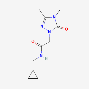 molecular formula C10H16N4O2 B6979070 N-(cyclopropylmethyl)-2-(3,4-dimethyl-5-oxo-1,2,4-triazol-1-yl)acetamide 