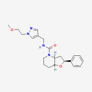 (2S,3aS,7aS)-N-[[1-(2-methoxyethyl)pyrazol-4-yl]methyl]-2-phenyl-3,3a,5,6,7,7a-hexahydro-2H-furo[3,2-b]pyridine-4-carboxamide