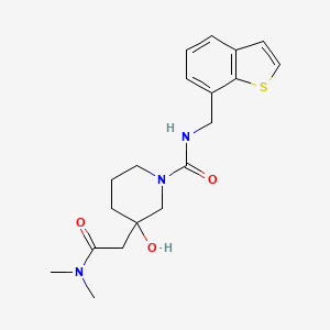 N-(1-benzothiophen-7-ylmethyl)-3-[2-(dimethylamino)-2-oxoethyl]-3-hydroxypiperidine-1-carboxamide