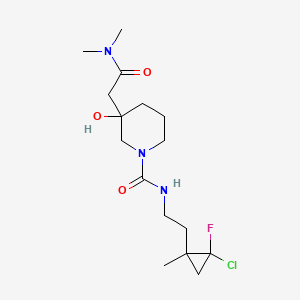 N-[2-(2-chloro-2-fluoro-1-methylcyclopropyl)ethyl]-3-[2-(dimethylamino)-2-oxoethyl]-3-hydroxypiperidine-1-carboxamide