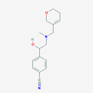 molecular formula C16H20N2O2 B6979173 4-[2-[3,6-dihydro-2H-pyran-5-ylmethyl(methyl)amino]-1-hydroxyethyl]benzonitrile 