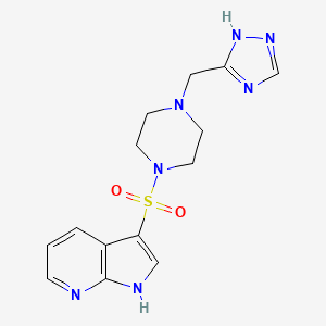 3-[4-(1H-1,2,4-triazol-5-ylmethyl)piperazin-1-yl]sulfonyl-1H-pyrrolo[2,3-b]pyridine