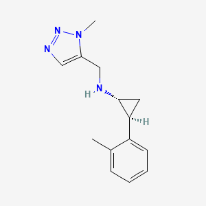 (1R,2S)-2-(2-methylphenyl)-N-[(3-methyltriazol-4-yl)methyl]cyclopropan-1-amine