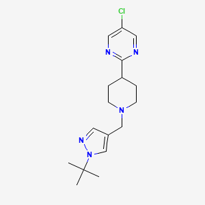 2-[1-[(1-Tert-butylpyrazol-4-yl)methyl]piperidin-4-yl]-5-chloropyrimidine