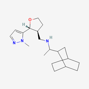 1-(2-bicyclo[2.2.2]octanyl)-N-[[(2R,3S)-2-(2-methylpyrazol-3-yl)oxolan-3-yl]methyl]ethanamine