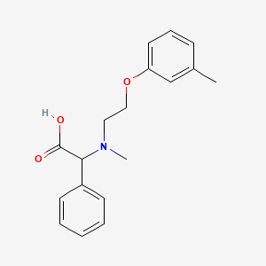 2-[Methyl-[2-(3-methylphenoxy)ethyl]amino]-2-phenylacetic acid