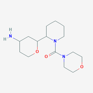 molecular formula C15H27N3O3 B6979233 [2-(4-Aminooxan-2-yl)piperidin-1-yl]-morpholin-4-ylmethanone 