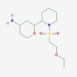 2-[1-(2-Ethoxyethylsulfonyl)piperidin-2-yl]oxan-4-amine