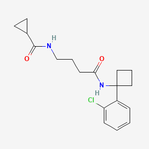 N-[4-[[1-(2-chlorophenyl)cyclobutyl]amino]-4-oxobutyl]cyclopropanecarboxamide