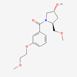 [(2S,4R)-4-hydroxy-2-(methoxymethyl)pyrrolidin-1-yl]-[3-(2-methoxyethoxy)phenyl]methanone